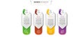Infographic displaying a four-step process, each step represented by a vertical tab with rounded edges. Royalty Free Stock Photo