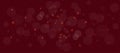 deep red background featuring an array of bokeh lights, create an effect of depth and shimme Royalty Free Stock Photo