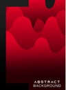 Abstract design featuring red undulating waves against a black background. Royalty Free Stock Photo