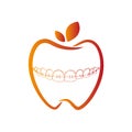 Dental fruit logo design template vector Royalty Free Stock Photo