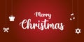 Classic Red Christmas Calligraphy Greeting Royalty Free Stock Photo