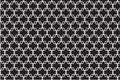 Interlocking hexagonal pattern featuring white lines on a black background Royalty Free Stock Photo