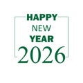 Happy new year 2026 - New year vector art Royalty Free Stock Photo