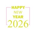 Happy new year 2026 - vector New Year Poster Royalty Free Stock Photo