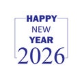 Happy new year 2026 - New year vector art Royalty Free Stock Photo