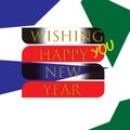 New Year Poster - 2026 colourful vector art Royalty Free Stock Photo