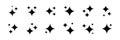 Sparkle icons set. Shining icon set. Generative AI logo icon, magic sparkle stars symbol. Shine star icons. Star sparkle icon Royalty Free Stock Photo