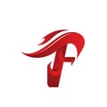 flame letter f icon logo design template Royalty Free Stock Photo