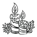 Candle icon set vector Royalty Free Stock Photo