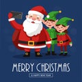 Merry Christmas and Happy New Year Poster Wish Template Card Editbale Royalty Free Stock Photo