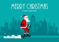 Merry Christmas and Happy New Year Poster Wish Template Card Editbale Royalty Free Stock Photo