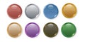 Colorful Glossy Blank Circular Badges Web Design Elements Royalty Free Stock Photo