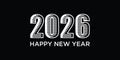 Happy New Year 2026 logo design. Typography text number New Year 2026 design graphics templates. word mark text 2026 symbol icon Royalty Free Stock Photo