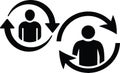 Human Resources Cycle and Staff Replacement Icon Royalty Free Stock Photo