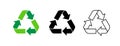 Recycle Icon Set with Environmental Symbols Royalty Free Stock Photo