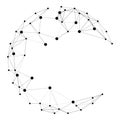 Abstract Network Crescent Technology Connection Concept Royalty Free Stock Photo