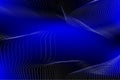 Abstract 3D Curved Line Background Deep Blue Tech Grid Pattern Royalty Free Stock Photo