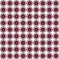 Intricate burgundy and white geometric pattern with repeating floral and starburst motifs Royalty Free Stock Photo