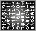 Set of arrow icons. vector illustration arrow shapes in various styles. Royalty Free Stock Photo