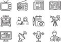 set of advertising and media icons Royalty Free Stock Photo