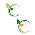 leaf green nature logo and symbol template Vector pro Vector Royalty Free Stock Photo