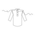 one line art Kurta vector illustration Royalty Free Stock Photo