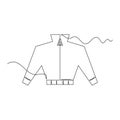 one line art Sports Jacket vector illustration Royalty Free Stock Photo