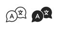 Language translate icons. Translate icons set Royalty Free Stock Photo