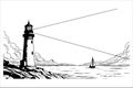 lighthouse a vector Royalty Free Stock Photo