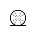 classic wooden cart wheel logo design vector Illustration Royalty Free Stock Photo