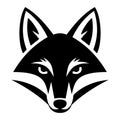 Creative Fox Face Silhouette Vector Icon Minimal Design Royalty Free Stock Photo