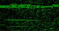 Glitching Green Binary Code 0, 1 Digital Technology Background Royalty Free Stock Photo