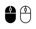 Mouse icon vector. Computer mouse icon. Computer mouse shapes. Input device simple designs Royalty Free Stock Photo