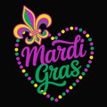 Funny Mardi Gras Party T-shirt Design Royalty Free Stock Photo