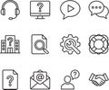 set of help and support icons Royalty Free Stock Photo