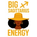 Big Sagittarius Energy Zodiac Astrology Illustration Design Royalty Free Stock Photo