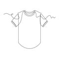 one line art Longline T Shirt vector illustration Royalty Free Stock Photo