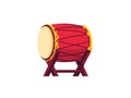Traditional Bedug Drum Vector Illustration on Stand Royalty Free Stock Photo