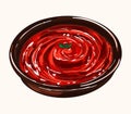 Gochujang Korean Chili Paste in Small Dish Royalty Free Stock Photo