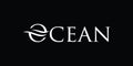 Ocean font text logo design vector Royalty Free Stock Photo
