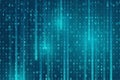 Digital Binary Code 0 and 1 on Blue Screen Technology Background Royalty Free Stock Photo