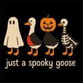 Just A Spooky Goose Funny Halloween Goose Costume Cute Animal Fall Design Royalty Free Stock Photo