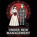 Under New Management Funny Wedding Marriage Humor Design Royalty Free Stock Photo