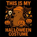 This Is My Halloween Costume Funny Sloth Dark Pumpkin Spooky Halloween Animal Design Royalty Free Stock Photo