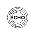 Font text echo logo design, word mark echo logo graphic vector ico Royalty Free Stock Photo