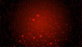 Digital Network with Binary Code 0 and 1 Red Technology Background Royalty Free Stock Photo