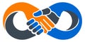 Infinity Handshake Partnership Logo Icon Vector Illustration Royalty Free Stock Photo