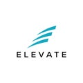 Initial letter E elevate logo design inspiration Royalty Free Stock Photo