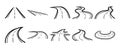 Highway icons in hand drawn set Royalty Free Stock Photo