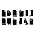 Collection of various bookmark icons on a plain background Royalty Free Stock Photo